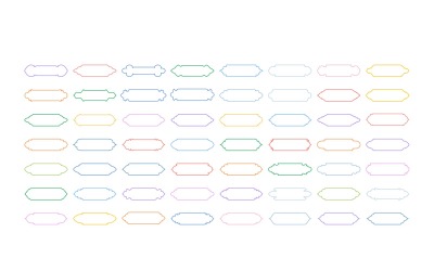 Islamic Label and Name Frame Thin Line Set 50 - 3