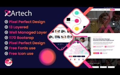 Artech – інноваційний бізнес-шаблон HTML