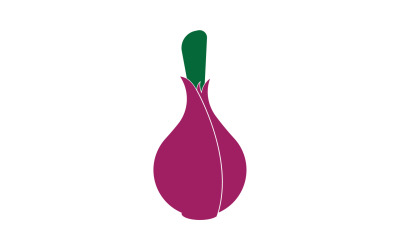 Cebolla vegetal icono logo vector versión 10
