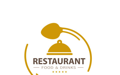 Design del logo del ristorante, design del cibo di qualità