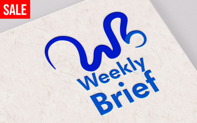 Дизайн логотипа буквы W и B