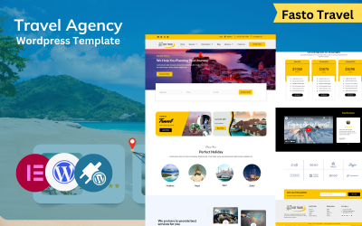 Fasto - Kit de modelo Elementor para agência de viagens