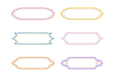 Islamic Label and Name Frame double lines Set 6 - 26
