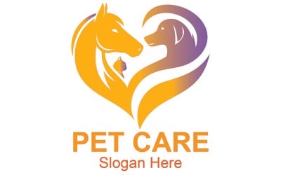 Plantillas de logotipos de cuidado de mascotas para servicios veterinarios