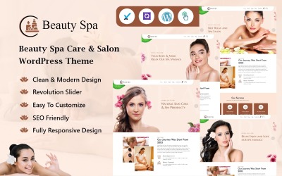Tema de WordPress para salón y cuidado de spa de belleza