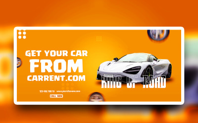 Baner reklamowy sprzedaży samochodów premium projekt psd.