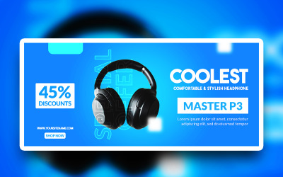 Conception psd de bannière publicitaire de gadgets intelligents premium