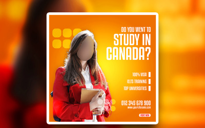 Conception psd de la place de publicité éducative Premium Canada