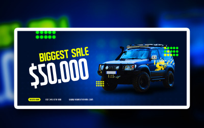 Prémiový reklamní banner psd design