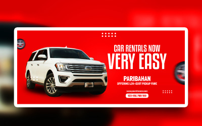 Premium bilförsäljning annons banner psd design