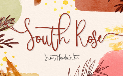 South Rose | Kézzel írt betűtípus
