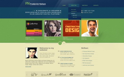 Návrhářská šablona Drupal Portfolio