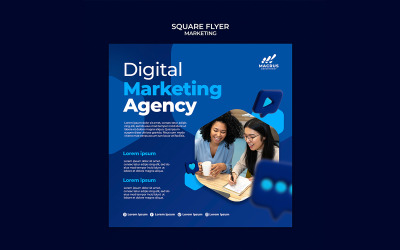 Digitální marketingová agentura sociální média šablona