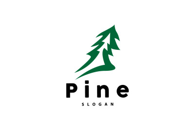 Kiefernbaum-Logo, elegantes, schlichtes Design, V6