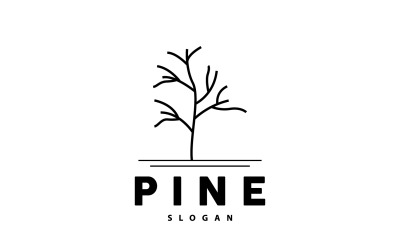 Logo Pine Tree Elegantní Jednoduchý DesignV1