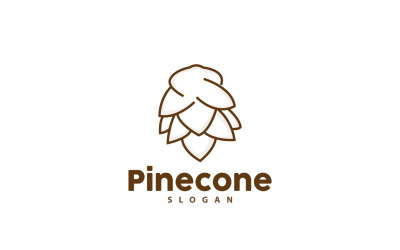 Логотип сосновая шишка Простой дизайн Pine TreeV13