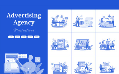 M722_Advertising Agency Illustration Pack