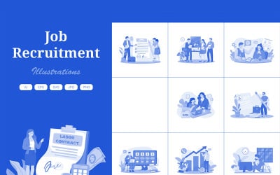 M723_ Job Recruitment Illustration Pack