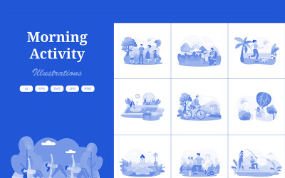 M734_Morning Activity Illustration Pack