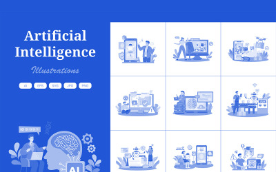 M737_ Artificial intelligence Illustration Pack