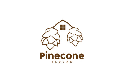 Pinecone Logo Conception Simple Pine TreeV16