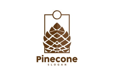 Pinecone Logo Simple Design Pine TreeV10