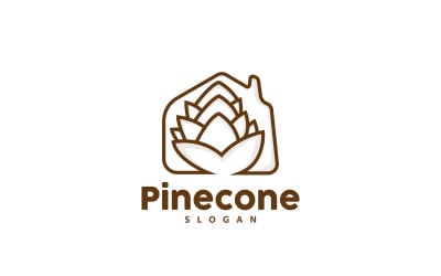 Pinecone Logo Simple Design Pine TreeV14