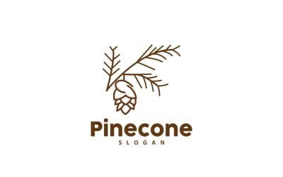 Pinecone Logo Simple Design Pine TreeV15