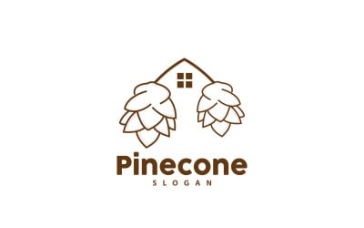 Pinecone Logo Simple Design Pine TreeV16