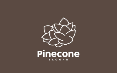 Pinecone Logo Simple Design Pine TreeV18