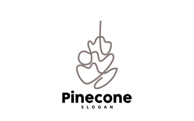 Pinecone Logo Simple Design Pine TreeV2