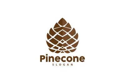 Pinecone Logo Simple Design Pine TreeV7