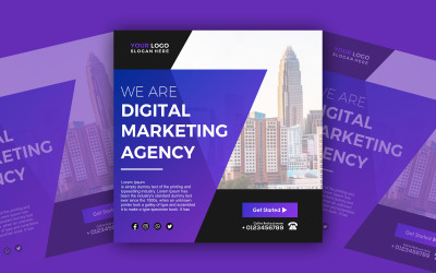 Plantilla de redes sociales para agencia de marketing digital