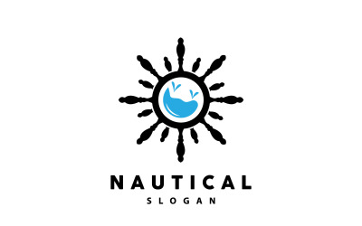 Ship Logo Nautical Maritime Vector SimpleV9