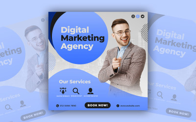 Sjabloon voor sociale media voor digitaal marketingbureau