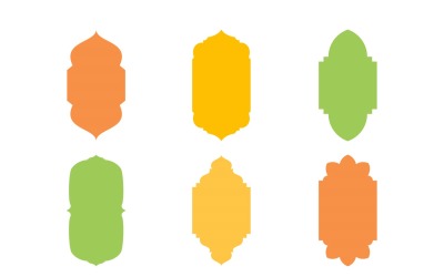 Set di glifi con design a cornice verticale islamica 6 - 3