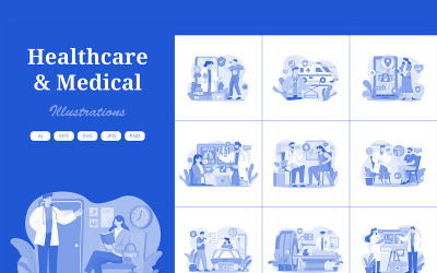 M701_Healthcare &amp;amp; Medical Illustration Pack