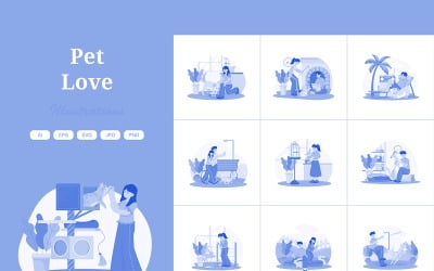 M703_ Pet Love Illustration Pack 1