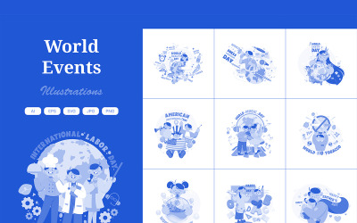 M706_ Pack d&amp;#39;illustrations d&amp;#39;événements mondiaux 2