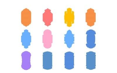 Islamic Vertical Frame Design Glyph Set 12 - 1