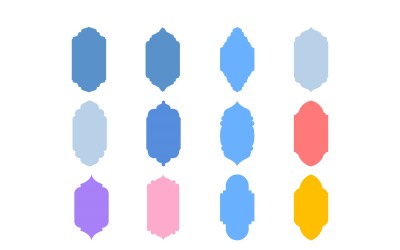 Islamic Vertical Frame Design Glyph Set 12 - 5