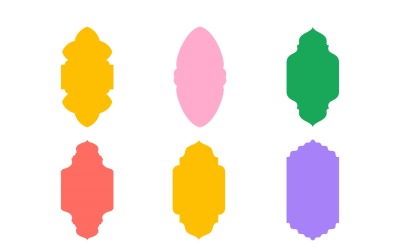 Islamic Vertical Frame Design Glyph Set 6 - 11