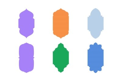 Islamic Vertical Frame Design Glyph Set 6 - 34