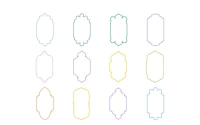 Ensemble de lignes fines de conception de cadre vertical islamique 12-10