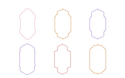 Set di linee sottili con design a cornice verticale islamica 6 - 15