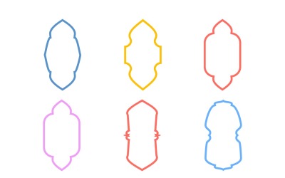 Set di linee in grassetto con design a cornice verticale islamica 6 - 33