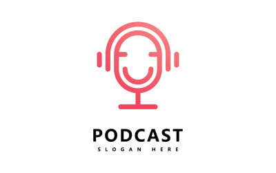 Podcast Logo icon Design Vector Template  microphone symbols  V6