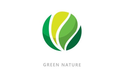 Símbolo de la naturaleza concepto de logotipo orgánico V2