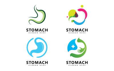 stomach care logo icon vector V5