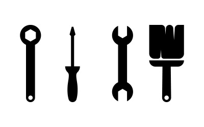 Strumento Vector logo icona disegno illustrazione V1